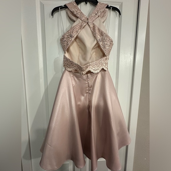 Embellished Pink Formal Mini Dress Size 2, Two pieces - Picture 2 of 3
